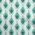 thumbnail image 1 of oneOone Cotton Silk Sea Green Fabric Asian Ikat Sewing Craft Projects Fabric Prints By Yard 42 Inch Wide, 1 of 4