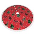thumbnail image 3 of Faldas para árbol de Navidad de 48 pulgadas con texto "Merry Christmas", tapete para árbol de Navidad para vacaciones de invierno, falda para árbol de Navidad para decoraciones navideñas rústicas, 3 of 8