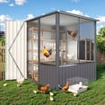 thumbnail image 5 of AECOJOY 5 x 5 ft Outdoor Metal Storage Shed with Lockable Door and Ventilated Mesh for Backyard & Patio Use in Dark Grey, 5 of 11