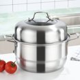 thumbnail image 2 of AIHOME Stainless Steel Steamer Pot Set Heavy Duty Cooking Pot Kitchen Cookware, 2 of 9
