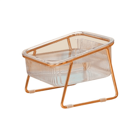 Pet Single Bowl Transparent High Foot Cat Bowl Drink Water Cat Food with Stand Raised Water Feeder Dog Bowl Supplies