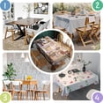 thumbnail image 4 of Coffee Beans Latte Tablecloth,Wipeable Polyester Table Cover for Rectangle Tables,Durable Tablecloths Thick Tablecloths for Dining Room Camping Indoor Outdoor, 4 of 5