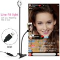 thumbnail image 5 of Selfie Flash Ring Light Mobile Phone Holder 24 LED Camera Long Arm USB Clip black, 5 of 5