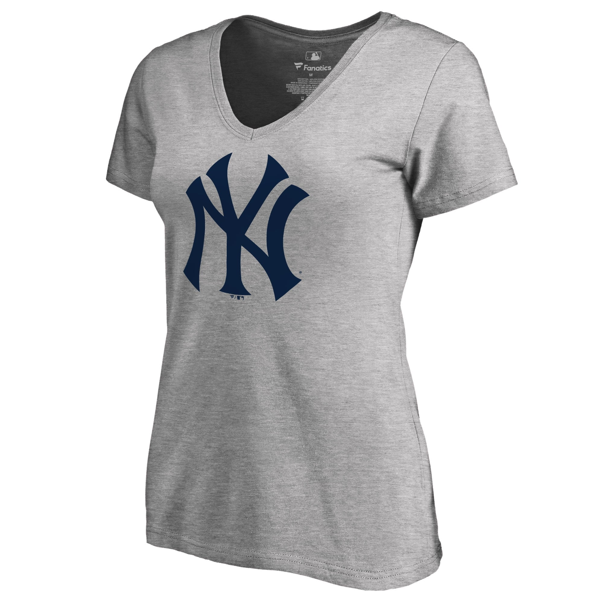 New York Yankees Women's Secondary Color Primary Logo T-Shirt - Ash - Walmart.com - Walmart.com