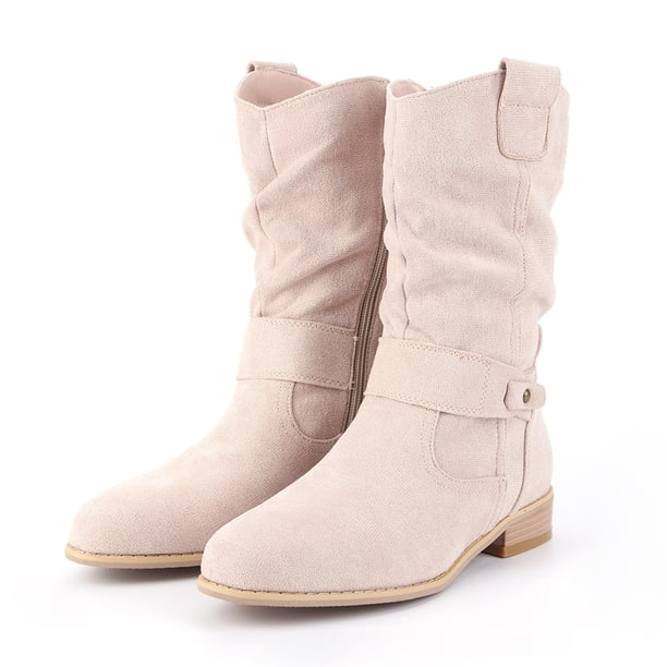 Botas Occidentales Puntiagudas Cortas Con Mujeres para Uso Diario Rojo