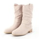 thumbnail image 2 of Botas Occidental Zippe Cortas Cómodas Gamuza Botines Mujer Antideslizantes Ligeros para Otoño Invierno Rojo, 2 of 9