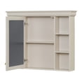 thumbnail image 4 of Yesfashion Bathroom Wall Cabinet, Space Saver Storage Cabinet With Mirror Door And 6 Open Shelves, Home Bathroom Cabinet, Wall Mounted Utility Cabinet For Living Room, 4 of 9