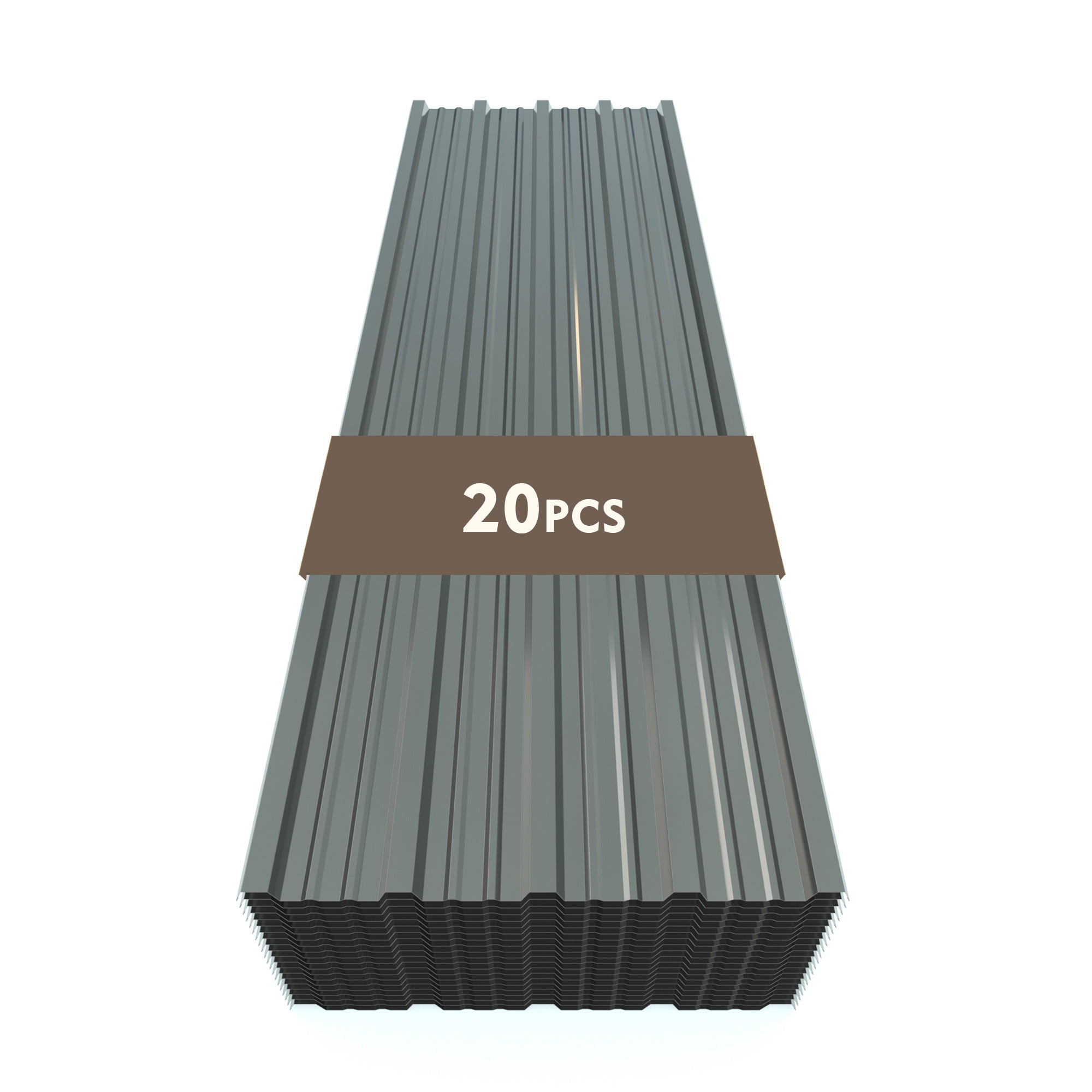 Roof Panel, 61x18 Inch 20 Pack Galvanized Steel Sheet for Garden Shed Gazebo Outdoor Building, Grey