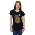 thumbnail image 2 of Harry Potter Womens Hufflepuff Sketch Crest Cotton T-Shirt, 2 of 3