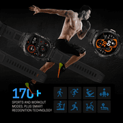 Carbinox Blaze Smartwatch with GPS, Waterproof IP69K, Rugged Fitness Tracker, 170+ Sports Modes for Android & iOS
