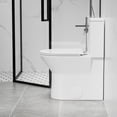 thumbnail image 3 of ADA Compliant 17" Comfort Height Toilet with Dual Flush Technology, WaterSense Certified, Rimless Bowl & Soft-Close Seat, 12" Rough-In, Gloss White, 3 of 9
