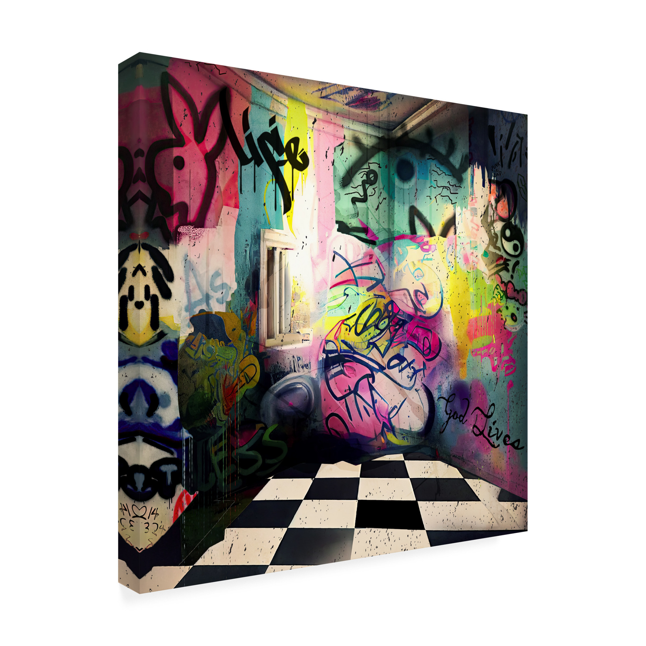 Canvas Wall Art - Sasha 'Imperative Expression' Wall Art for Living Room, Bedroom, or Office Décor by Trademark Fine Art - 18 x 18 Inches