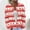 001 Red, variant on Hvot&aat Christmas Sweaters For Women Open Front Crochet Button Down Long Sleeve Cardigan Santa Snowflake Printed Coat