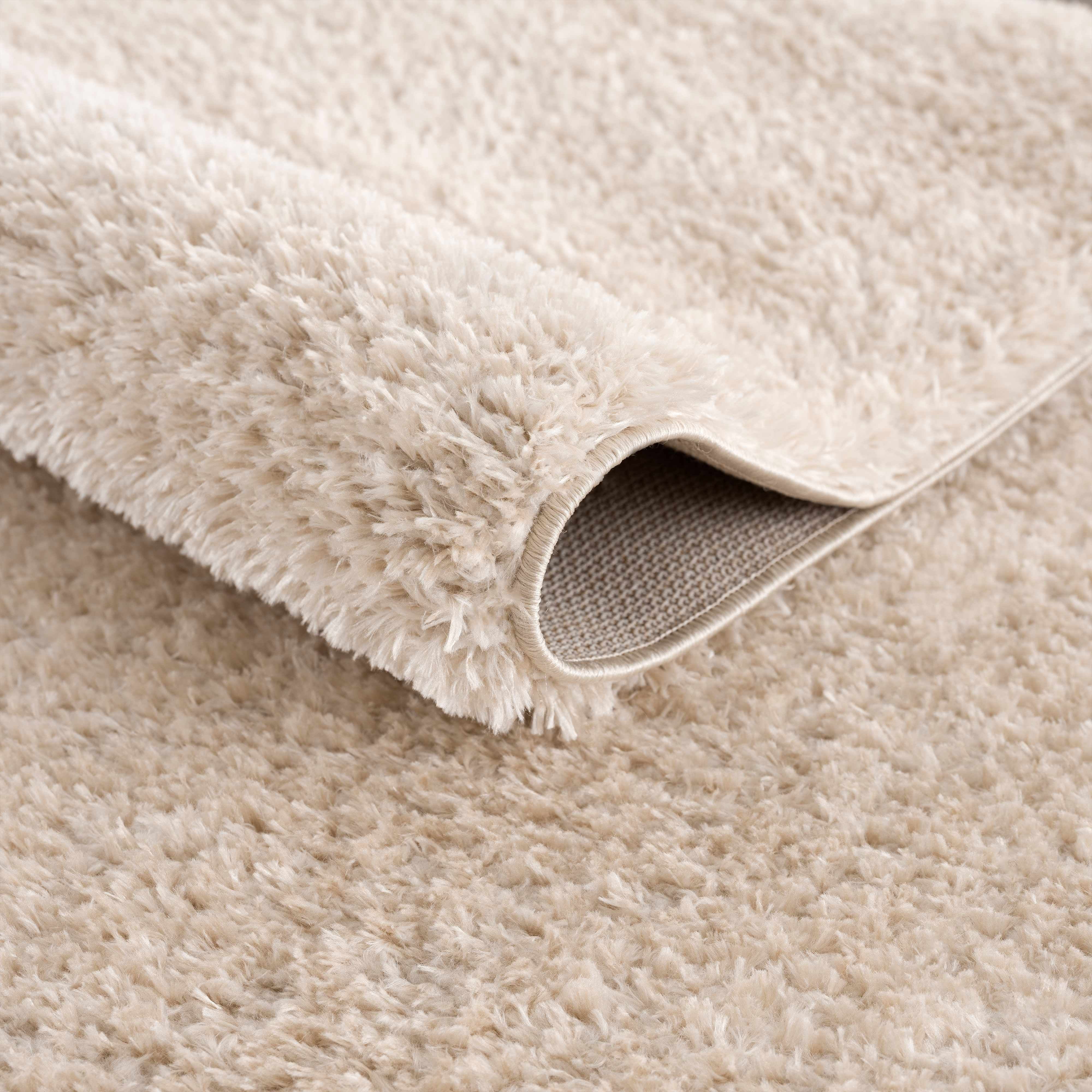 Hauteloom Heavenly Solid Shag Area Rug for Living Room Bedroom - High Pile Fluffy Carpet - Soft Shaggy Cozy Plush Rug - Light Brown, Dark Beige - 9'3" x 12'