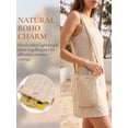 thumbnail image 5 of Gustave Women Straw Crossbody Shoulder Bag Small Cell Phone Purse Summer Beach Woven Rattan Bags Casual Mini Satchel Pouch "Light Beige", 5 of 8