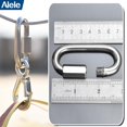 thumbnail image 4 of Paquete de 6 eslabones rápidos roscados de 5/16" Alele Clip de mosquetón de bloqueo ovalado de acero inoxidable Conector de cuerda de diámetro M8 para remolque hamacas cable columpio camping, 4 of 5