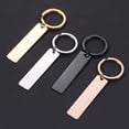 thumbnail image 3 of 10 Pcs Key Chain Labels Stainless Steel Blank Tags Hanging Keychain with DIY Glossy Strip Hangtag Metal, 3 of 6