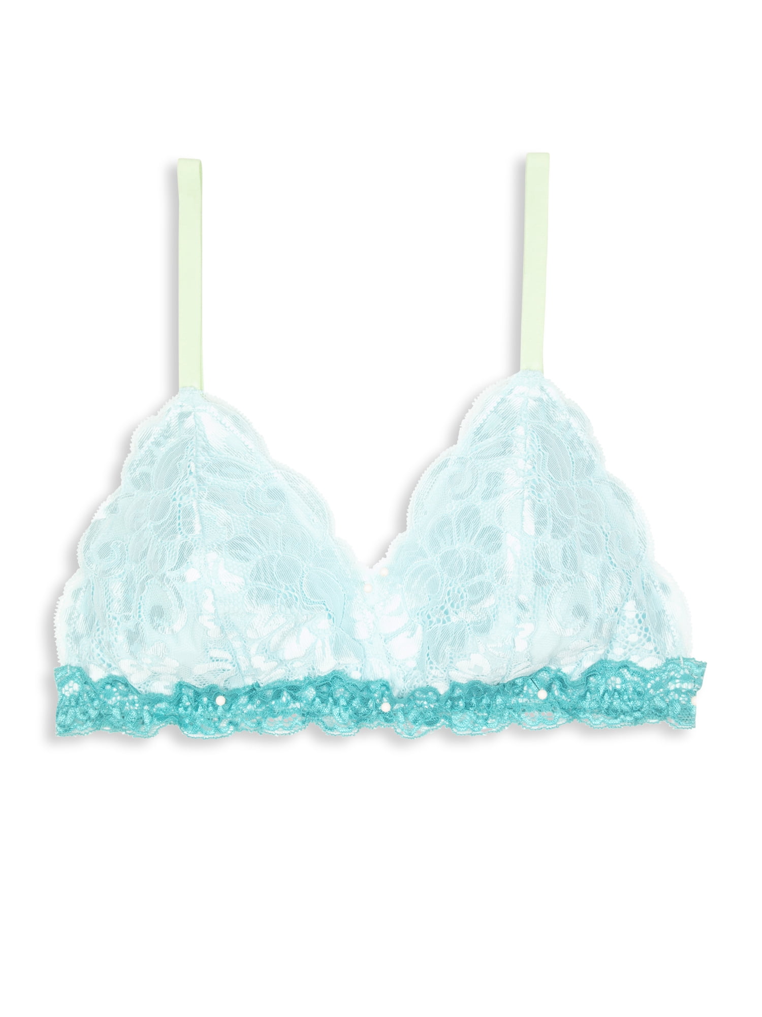 No Boundaries Juniors' Color Pop Triangle Lace Bralette