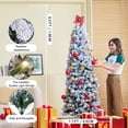 thumbnail image 2 of KFFKFF Festive Tree, 6.5ft Snow-Dusted Artificial Christmas Tree, Complete with 250 Warm LED Lights, 814 Lush Tips, and a Sturdy Metal Stand for Celebration Decor in Homes or Offices, 2 of 9