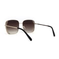 thumbnail image 2 of Womens Large Rectangular Metal Rim Designer Sunglasses Gold Black Brown Smoke, 2 of 4