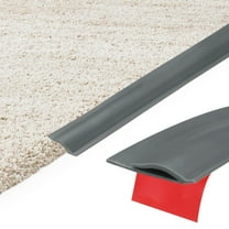 16.4Ft x 1.3" x 0.22" Self-Adhesive Carpet Edge Strip, TPE Gap Cover, Dark Gray