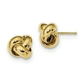 thumbnail image 1 of 14k Yellow Gold Love Knot Stud Earrings Ball Button, 1 of 6