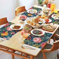 thumbnail image 2 of Pioneer Flower Floral Print Pattern Summer Placemats Table Placemats Set Of 4-Linen Kitchen Washable Placemats Table Mats 12x18 Inch Non-Slip Heat Resistant, 2 of 6