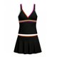 thumbnail image 2 of Traje de baño tankini para mujer, conjunto de top y falda en contraste de color liso, traje de baño tankini de dos piezas, traje de baño de dos piezas para mujer, traje de baño tankini para mujer, tra, 2 of 2