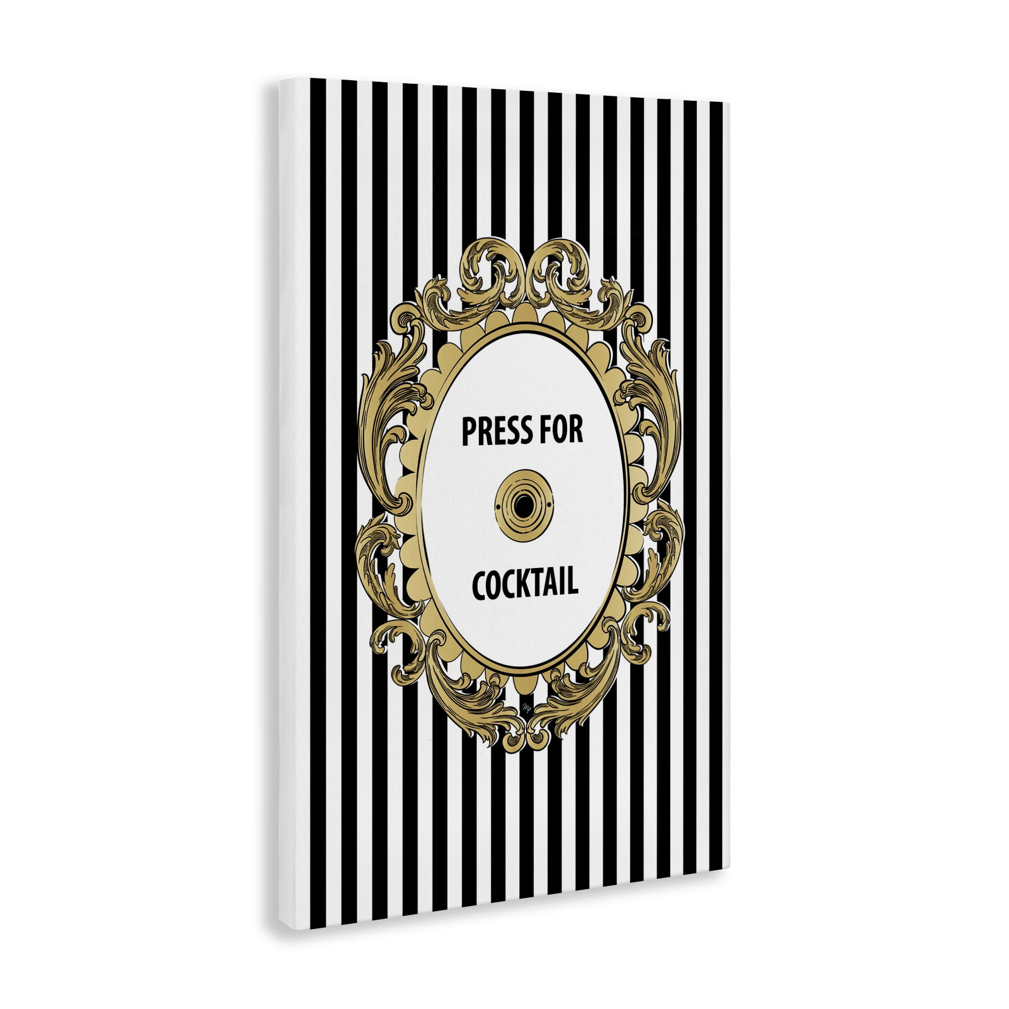 Stupell Industries Press For Cocktail Celebration Canvas Wall Art, design by Martina Pavlova