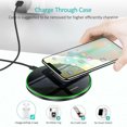 thumbnail image 3 of 10W Max Wireless Charger, Ultra Thin Thermal Resin Fast Charging Pad, Fast Charging Compatible for iPhone 8 and Above Series, Samsung Galaxy Series & etc (No AC Adapter) (Black), 3 of 9