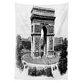 thumbnail image 3 of Ambesonne Retro Tablecloth Rectangular Table Cover, Auguste Vitu Monument, 52"x70", Black and White, 3 of 4