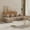 Brown, variant on 135" Tufted Fuzzy Modular Sleeper Sofa, Modern Sofa with No Assembly, Cloud Sectional Couch with Flexible Layout for Living Room​, Taupe