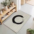 thumbnail image 2 of Entryway Rug 2'x3', Grey Striped Kitchen Runner Rugs Non-Slip Carpet Mats, Black Geometric Vintage Stripes Ombre Bedside Rugs Runners Washable Floor Carpet for Bathroom Laundry Room, 2 of 8
