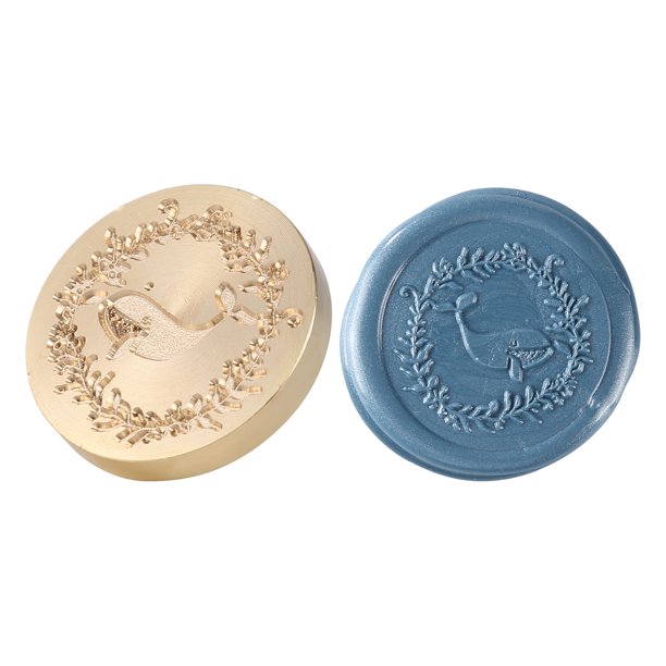 Sello Sello de cera ballena, sellos de cera vintage, cabezas de latón de 30 mm para sobres Wdftyju Libre de BPA