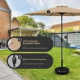 thumbnail image 2 of SSyao Patio Outdoor Market Table Umbrella with Button Tilt & 6/8 Sturdy Ribs, Tan-9 ft, 2 of 9