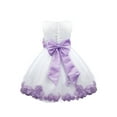 thumbnail image 3 of TiaoBug Flower Girls Wedding Party Bridesmaid Sleeveless Petals Princess Dress Pageant Formal Ball Gowns Lavender 5, 3 of 4