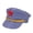 B, variant on Stripe Marine Inspired Caps Soft Fabric Sailing Hat Cosplay Captain Hat Headwear for Comfort and Sun Protections