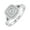 White, variant on 1/2 Carat Cushion cut Halo Diamond Engagement Ring in 10K White Gold - IGI Certified (Ring Size 6)