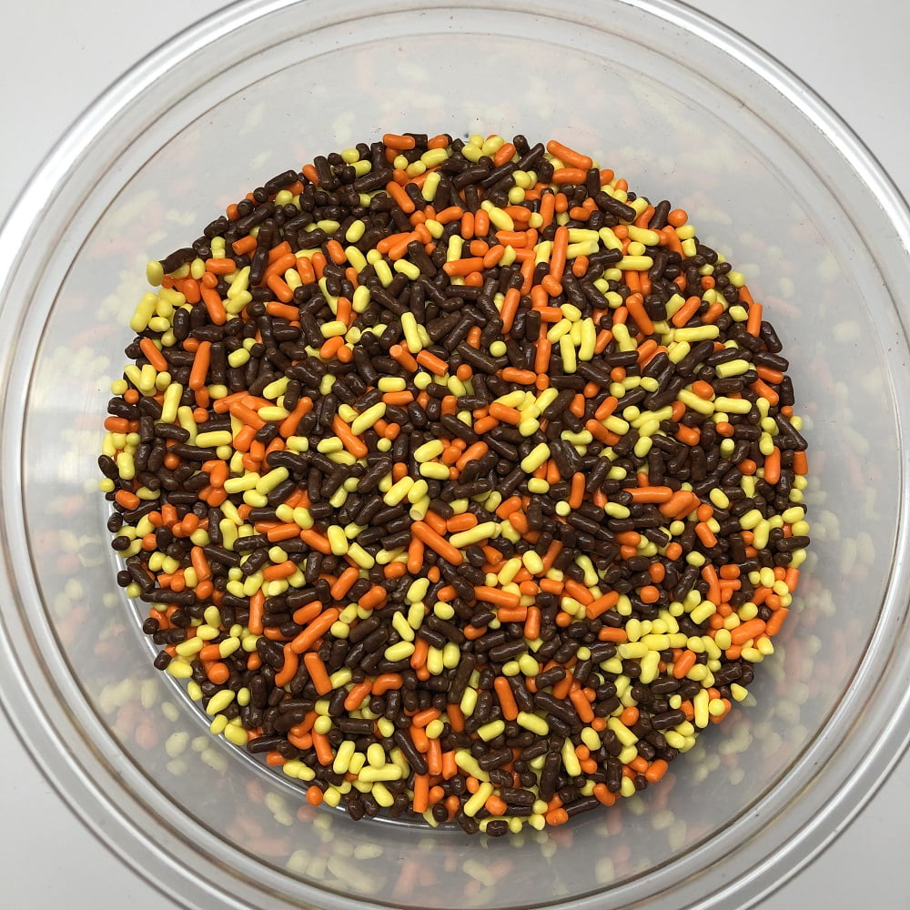 Fall Sprinkles Autumn Mix Jimmies Bakery Topping 1 pound colored