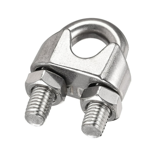 Unique Bargains 304 Stainless Steel Wire Rope Clip Clamp for 10mm Diameter Cable, 8 Pack