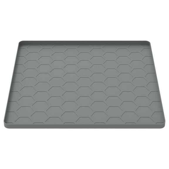 Mini Fridge Silicone Mat with 0.6 Inch Raised Edges Non Slip Mini Fridge Drip Tray Dishwasher Safe Under Refrigerator Mat Soft Under Refrigerator Floor Protector for Dryer Mini Fridge Wine Cabinet