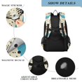 thumbnail image 4 of FORMRS Unisex School Backpack 17" Student Travel Bag with Laptop Compartment, Blue Retro Print, 4 of 7