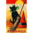 thumbnail image 2 of Vintage Apple Collection 10x14 Gold Ornate Wood Framed with Double Matting Museum Art Print Titled - Black Cat.tif, 2 of 4