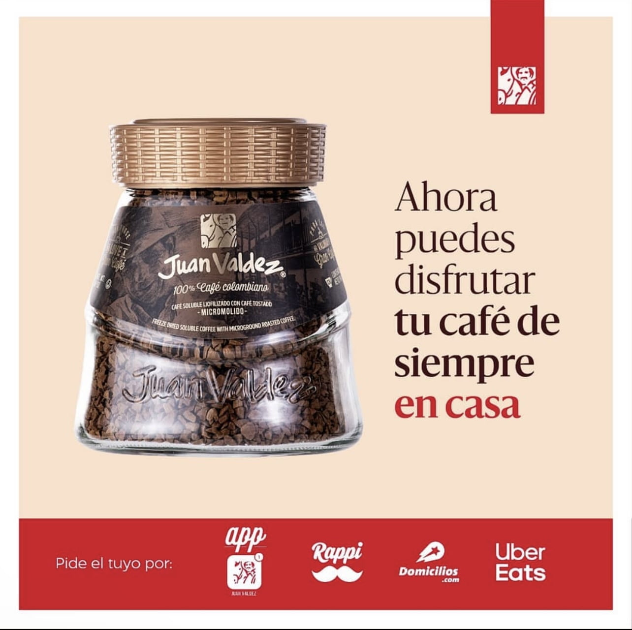Juan Valdez Colombia Classic Instant Premium Coffee, 3.3 oz High Caffeine Glass Jar