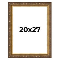 20x27 Frame Vintage Gold Solid Wood Picture Frame | 2.5 Inch Moulding Width | Ornate Bronze Museo