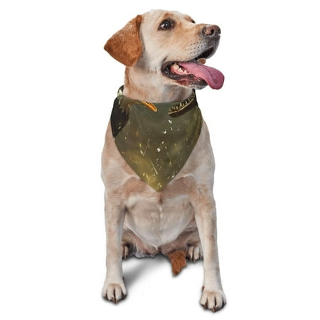 Daiia Dinosaur Bald Eagle Pattern Pet Scarf for Dogs and Cats &ndash; Soft & Breathable Bandana Comfortable Pet Accessory for Everyday Wear
