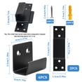 thumbnail image 2 of LELE LIFE Movable Mirror Clips for Wall Mounting, Stainless Steel Heavy Mirror Hangers Mirror Hanging Hardware Kit, Picture Frame Wall Mount Bracket Holder, 6Pack, 18mm/0.71" Width, 2 of 7
