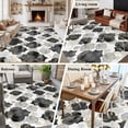 thumbnail image 5 of 8'x10' Area Rugs, Black Geometric Moroccan Indoor Outdoor Area Rug for Living Room Bedroom, Abstract Art Grey Ombre Modern Washable Bathroom Rugs Kitchen Floor Carpet Mats Home Decor Aesthetic, 5 of 8