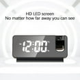 thumbnail image 6 of xaoyunyn Large LED Display Projection Alarm Clock with USB Charger and Dual Alarms for Bedroom Office Features 180° Rotating Projection,Mirror Display,Temperature Humidity Notification, 6 of 9