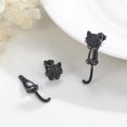 thumbnail image 3 of Midir&Etain Black Cat Earrings 925 Sterling Silver Dangle Drop Cute Animal Cat Stud Earrings Cat Jewelry Mothers Day Christmas Gifts for Women Cats Lover, 3 of 7